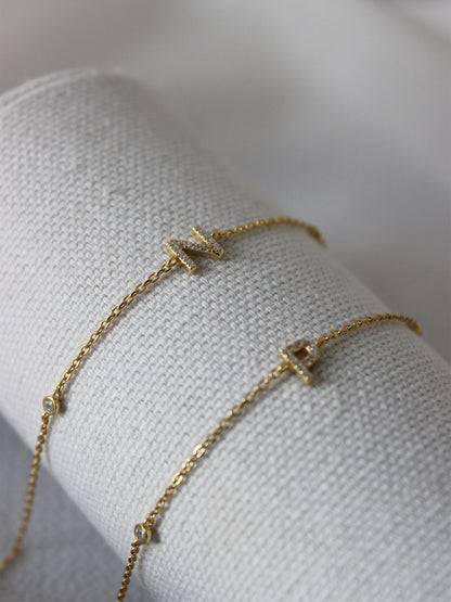 18K Vermeil Initial Letter Bracelets