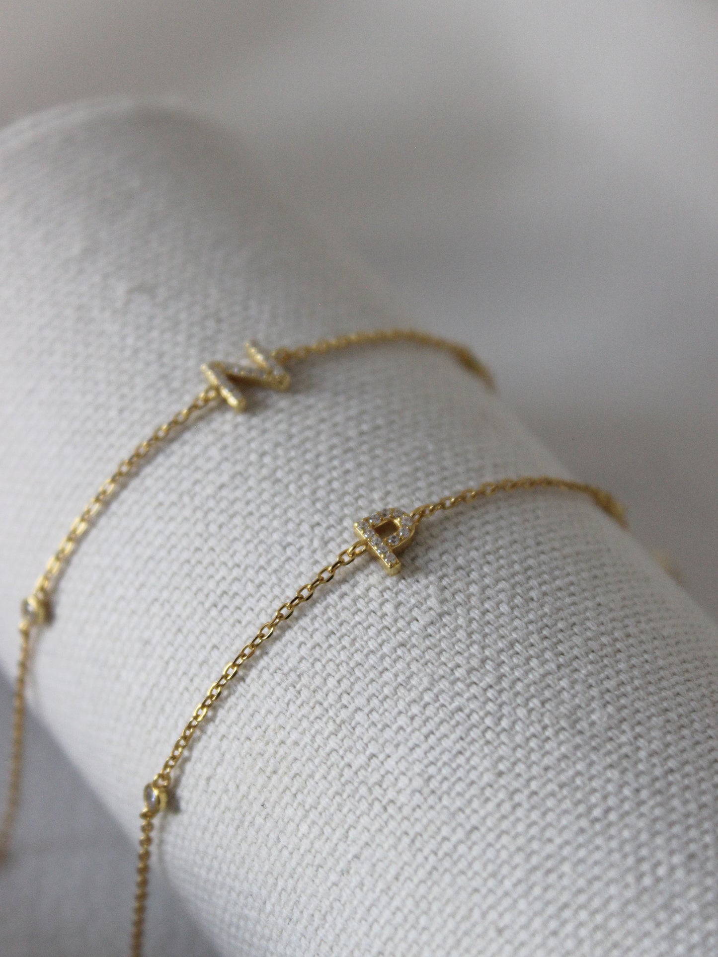 18K Vermeil Initial Letter Bracelets